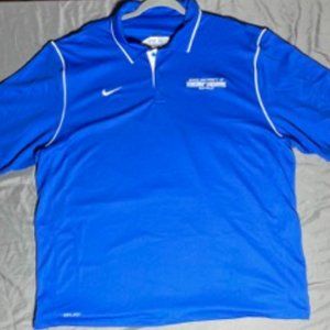 Nike Dri-Fit Mens Blue 2XL University at Buffalo Polo SUNY Bulls College
